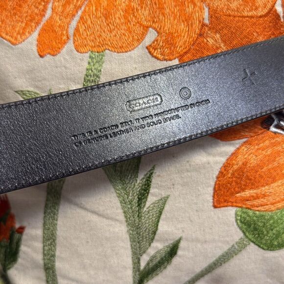 VINTAGE COACH BELT 02/03 SOHO SOLID BRASS BUCKLE GROMMETS RUST SUEDE LEATHER XL - Picture 9 of 12